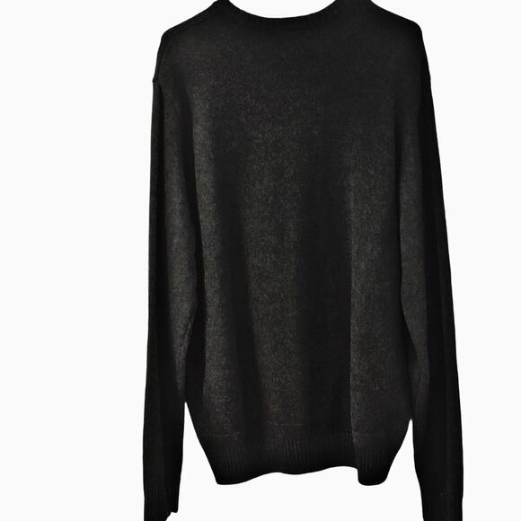 Men's Charcoal Gray Long Sleeve Warm Cable Knit Pull Over Sweater 2XL - Picture 2 of 5